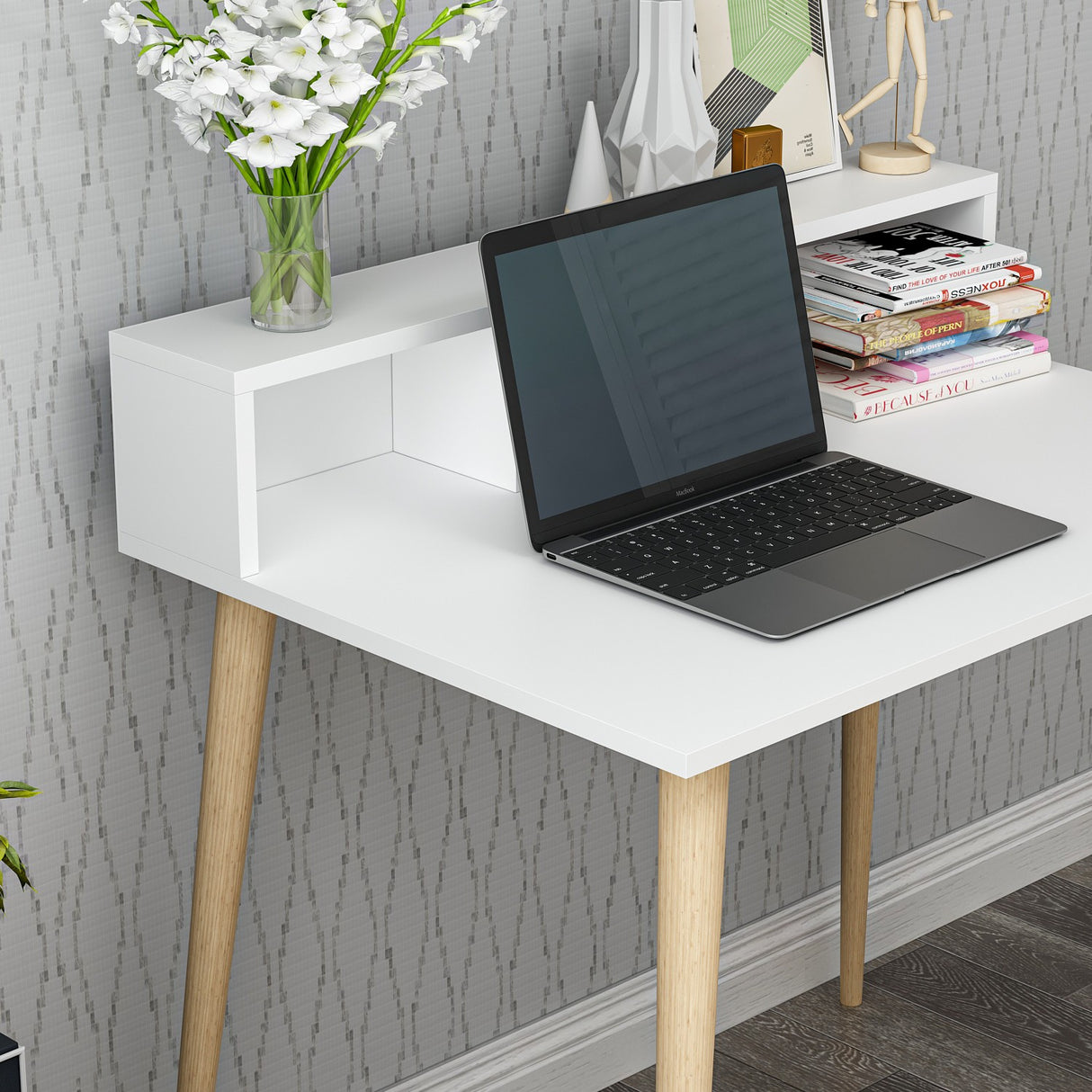 Birou Ronas 90, Diverse culori, 90x75x60 cm - Alb | SKU: 362ANT1124 | Birou Ronas 90, 90x75x60 cm, varianta Alb, produs pentru amenajarea locuinței, disponibil online în România la CasaMob