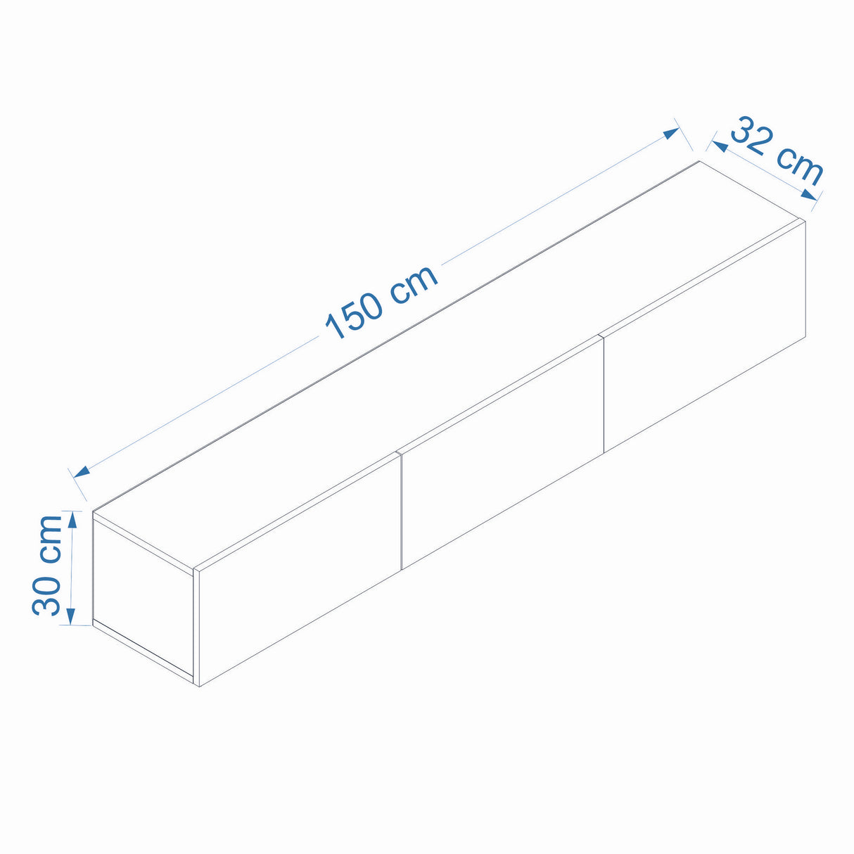 Comodă TV West, Diverse culori, 150x32x30 cm - Nuc | SKU: 362ANT1153 | Comodă TV West, 150x32x30 cm, varianta Nuc, produs pentru amenajarea locuinței, disponibil online în România la CasaMob