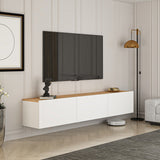 Comodă TV West, Diverse culori, 150x32x30 cm - Alb - Pin atlantic | SKU: 362ANT1155 | Comodă TV West, 150x32x30 cm, varianta Alb - Pin atlantic, produs pentru amenajarea locuinței, disponibil online în România la CasaMob