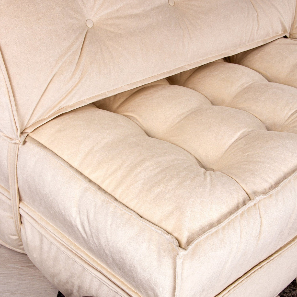 Canapea extensibilă 2 locuri Mocca, Diverse culori, 120x78x78 cm - Bej | SKU: 363SLD1106 | Canapea extensibilă 2 locuri Mocca, 120x78x78 cm, varianta Bej, produs pentru amenajarea locuinței, disponibil online în România la CasaMob