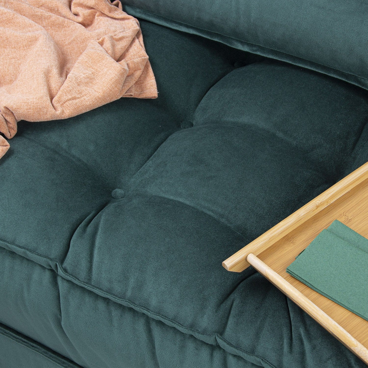 Canapea extensibilă 2 locuri Mocca, Diverse culori, 120x78x78 cm - Verde petrol | SKU: 363SLD1107 | Canapea extensibilă 2 locuri Mocca, 120x78x78 cm, varianta Verde petrol, produs pentru amenajarea locuinței, disponibil online în România la CasaMob