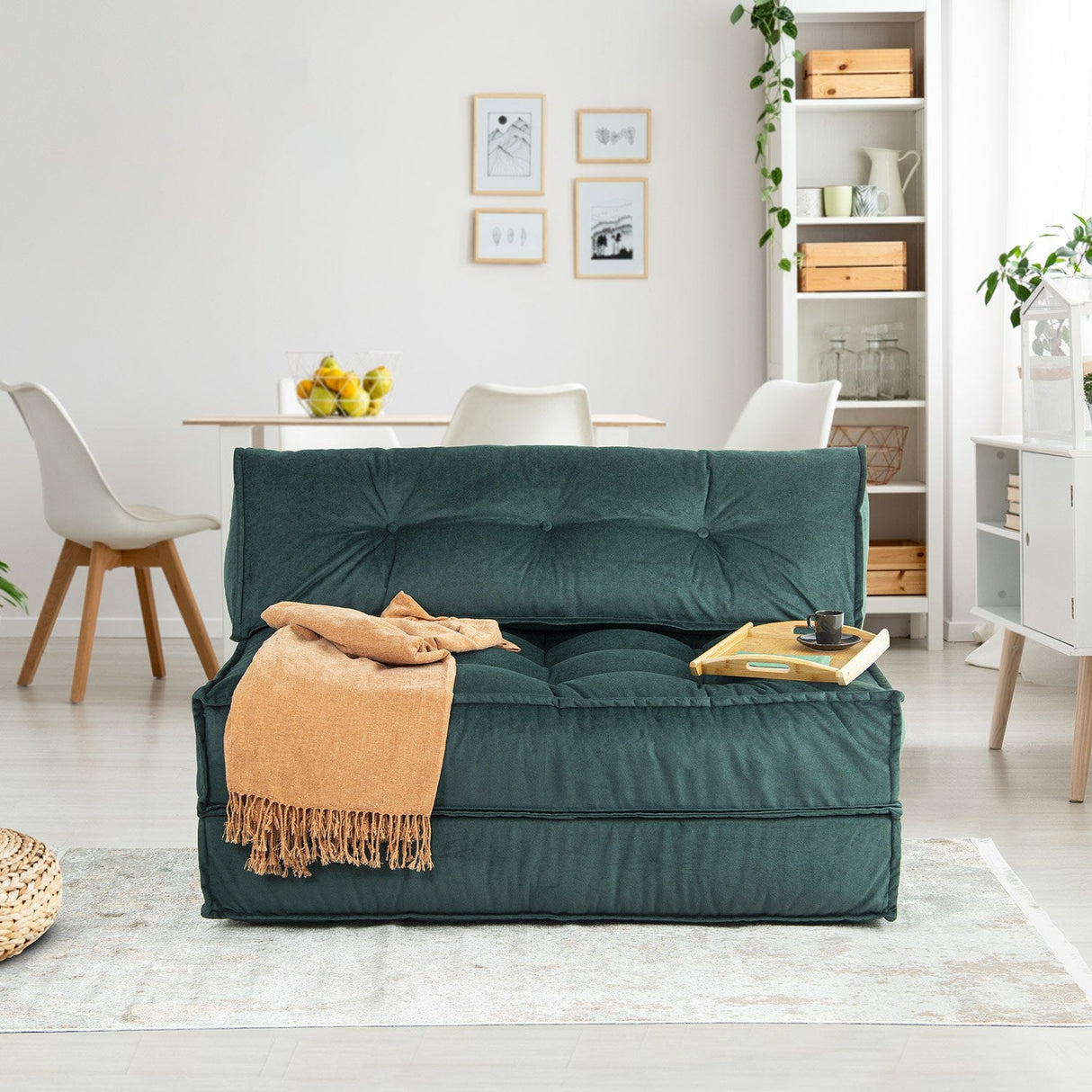 Canapea extensibilă 2 locuri Mocca, Diverse culori, 120x78x78 cm - Verde petrol | SKU: 363SLD1107 | Canapea extensibilă 2 locuri Mocca, 120x78x78 cm, varianta Verde petrol, produs pentru amenajarea locuinței, disponibil online în România la CasaMob