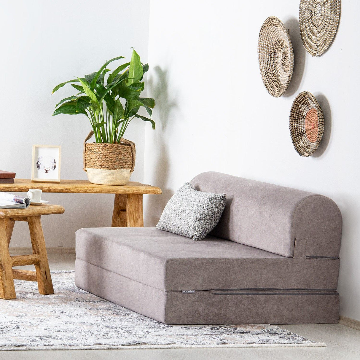 Canapea extensibilă 2 locuri Magic, Diverse culori, 120x82x57 cm - Gri deschis | SKU: 363SLD1115 | Canapea extensibilă 2 locuri Magic, 120x82x57 cm, varianta Gri deschis, produs pentru amenajarea locuinței, disponibil online în România la CasaMob