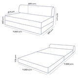 Canapea extensibilă 2 locuri Magic, Diverse culori, 120x82x57 cm - Gri deschis | SKU: 363SLD1115 | Canapea extensibilă 2 locuri Magic, 120x82x57 cm, varianta Gri deschis, produs pentru amenajarea locuinței, disponibil online în România la CasaMob