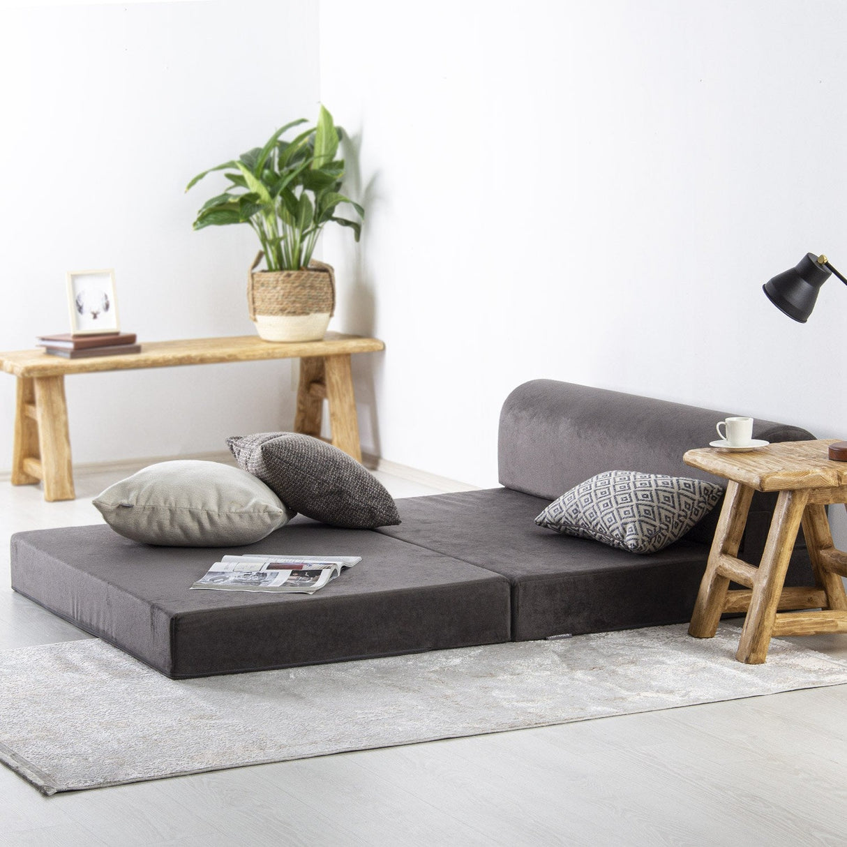 Canapea extensibilă 2 locuri Magic, Diverse culori, 120x82x57 cm - Antracit | SKU: 363SLD1116 | Canapea extensibilă 2 locuri Magic, 120x82x57 cm, varianta Antracit, produs pentru amenajarea locuinței, disponibil online în România la CasaMob