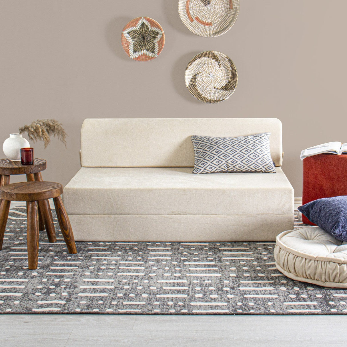 Canapea extensibilă 2 locuri Magic, Diverse culori, 120x82x57 cm - Bej | SKU: 363SLD1117 | Canapea extensibilă 2 locuri Magic, 120x82x57 cm, varianta Bej, produs pentru amenajarea locuinței, disponibil online în România la CasaMob