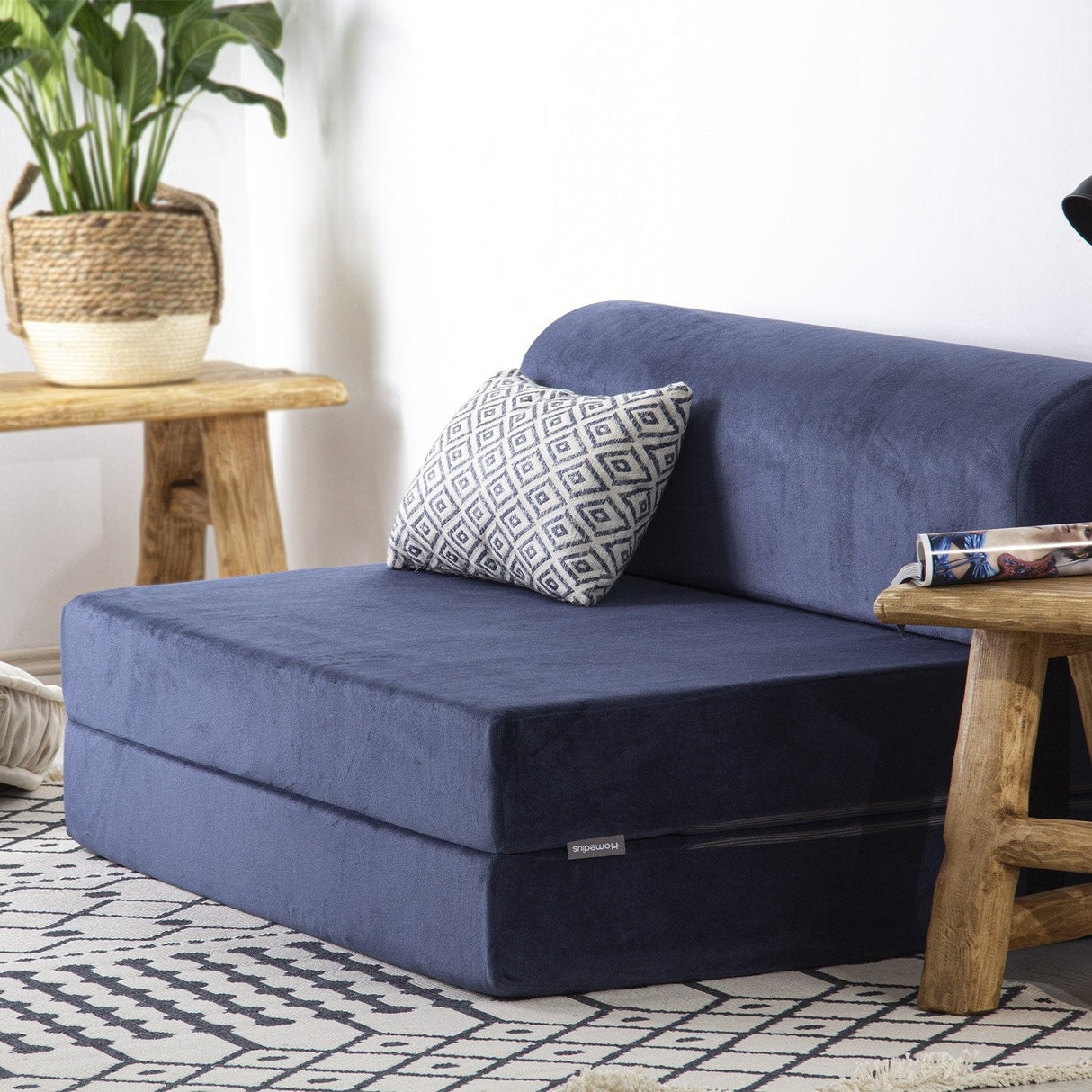 Canapea extensibilă 2 locuri Magic, Diverse culori, 120x82x57 cm - Albastru | SKU: 363SLD1118 | Canapea extensibilă 2 locuri Magic, 120x82x57 cm, varianta Albastru, produs pentru amenajarea locuinței, disponibil online în România la CasaMob