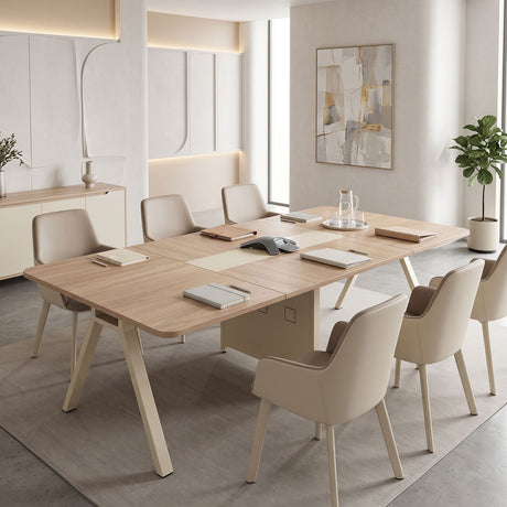 Masă dining Azari, Stejar-Bej, 200x120x75 cm