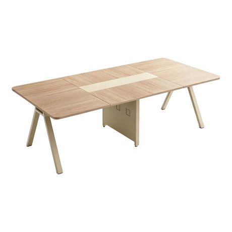 Masă dining Azari, Stejar-Bej, 200x120x75 cm