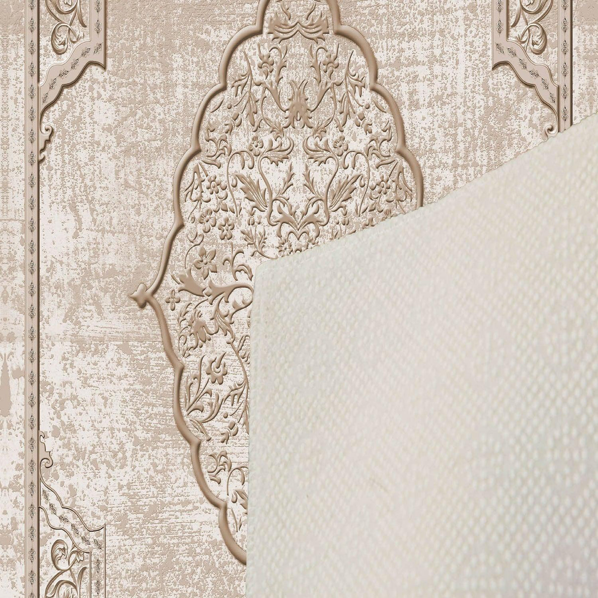 Covor de living / dormitor Persian antiderapant, Lavabil, Bej, 120x180 cm