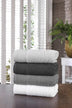 Set prosoape de baie 4 bucăți Olivia 50, Alb - Gri - Gri deschis - Antracit, 50x90 cm, SKU 373VDN1115, imagine 1