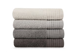 Set prosoape de baie 4 bucăți Olivia 50, Alb - Gri - Gri deschis - Antracit, 50x90 cm