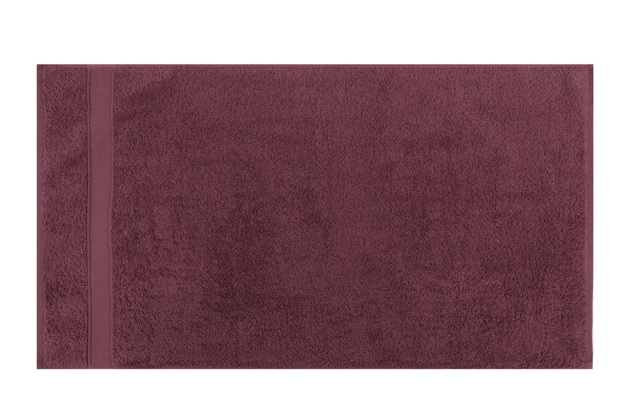 Set prosoape de baie 4 bucăți Ruby 50, Alb - Pudră - Mov - Bordo, 50x90 cm