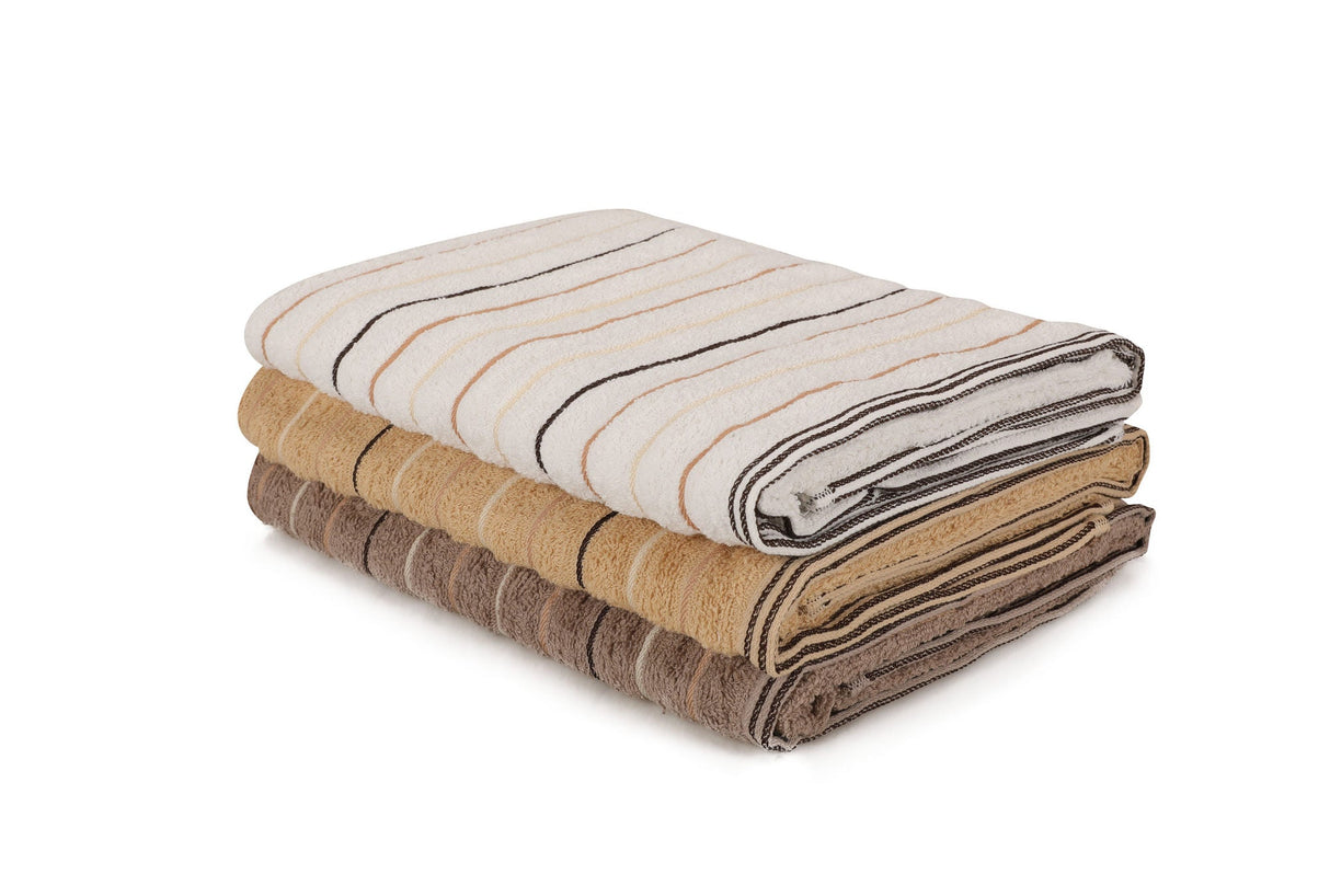Set prosoape de baie 3 bucăți Milan 3'lü Set, Diverse culori, Diverse dimensiuni - Bej - Maro - Mink - 70x140 cm | SKU: 373VDN1134 | Set prosoape de baie 3 bucăți Milan 3'lü Set, varianta Bej - Maro - Mink - 70x140 cm, produs pentru amenajarea locuinței, disponibil online în România la CasaMob