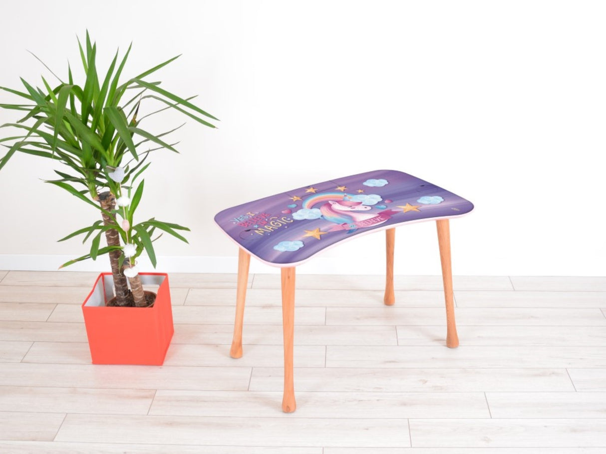 Masă pentru copii PMTK10-TBL, Multicolor, 90x52x60 cm