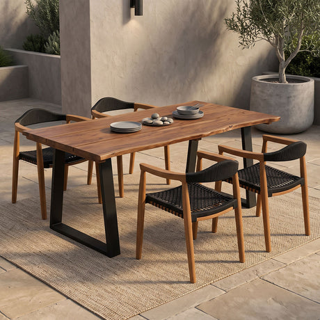 Masă dining Miles, Nuc, 140x80x76 cm