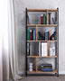 Bibliotecă Seul, Maro - Negru, 78x26x150 cm, SKU 379VLV1302, imagine 1