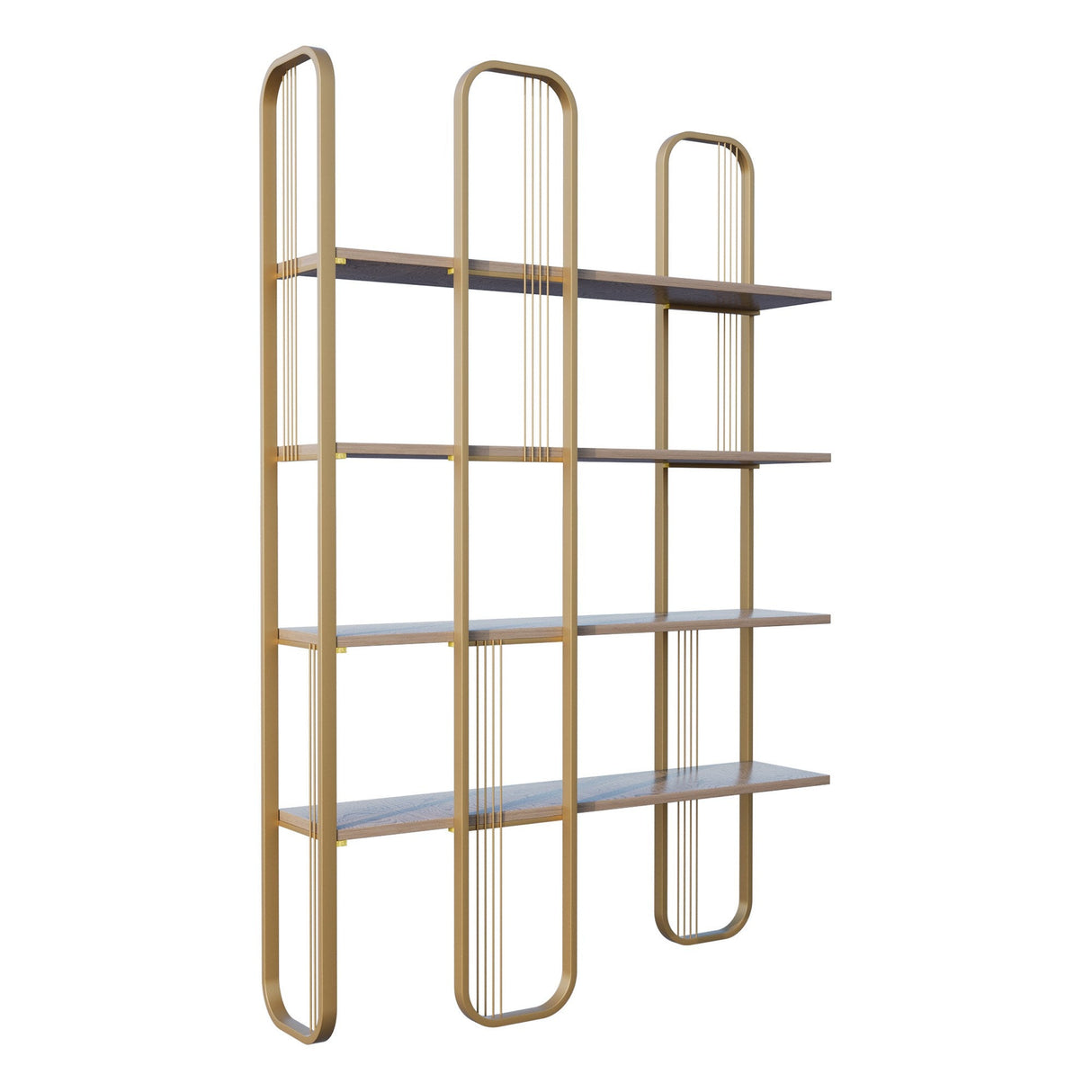 Biblioteca Lux Sierra 4 Rafturi, Cadru Metal (diverse dimensiuni) - Auriu, SKU 379VLV1306
