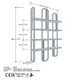 Biblioteca Lux Sierra 4 Rafturi, Cadru Metal (diverse dimensiuni) - Auriu, SKU 379VLV1306