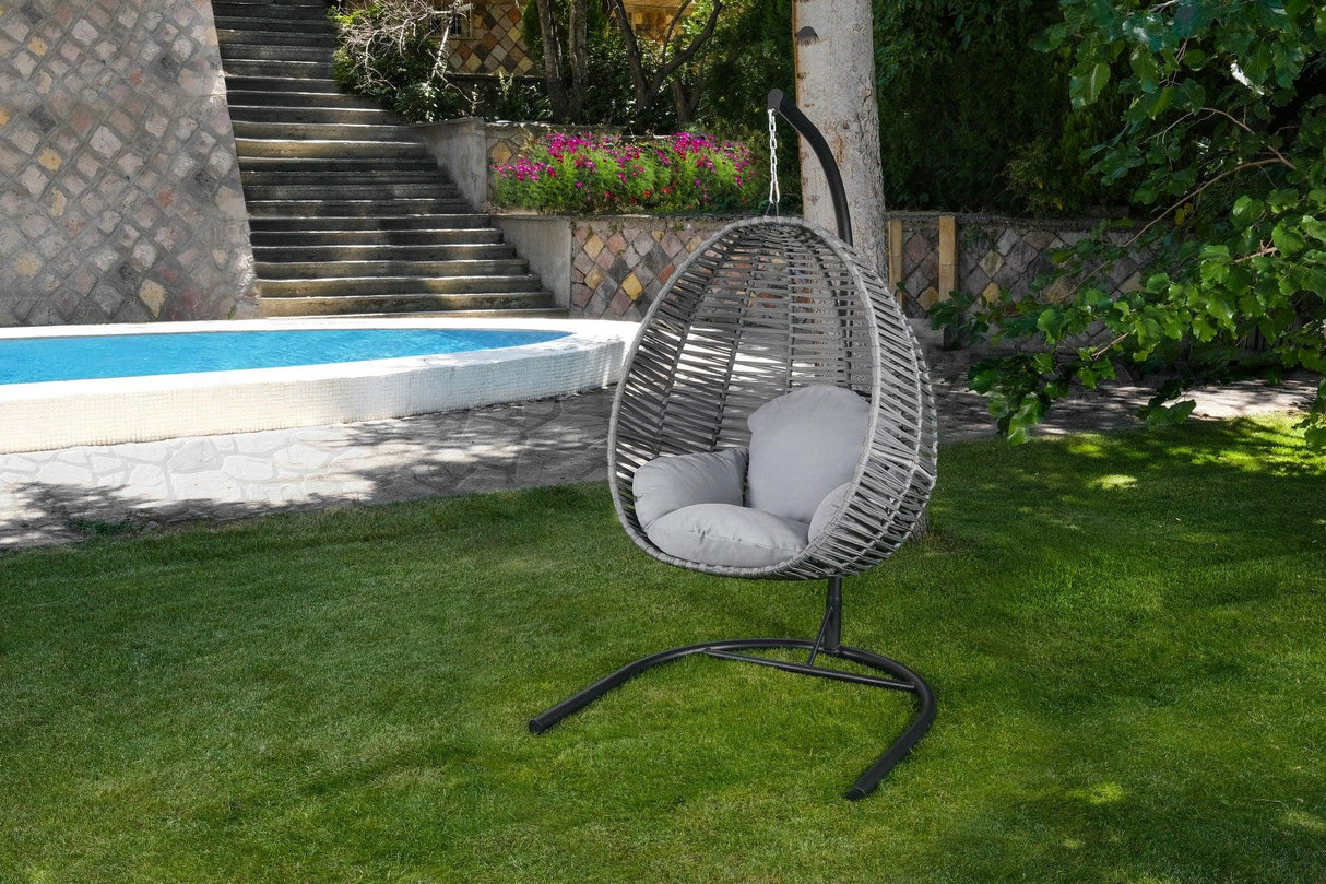 Balansoar de grădină Fındık, Diverse culori, 110x110x196 cm - Gri | SKU: 379VLV1720 | Balansoar de grădină Fındık, 110x110x196 cm, varianta Gri, produs pentru amenajarea locuinței, disponibil online în România la CasaMob