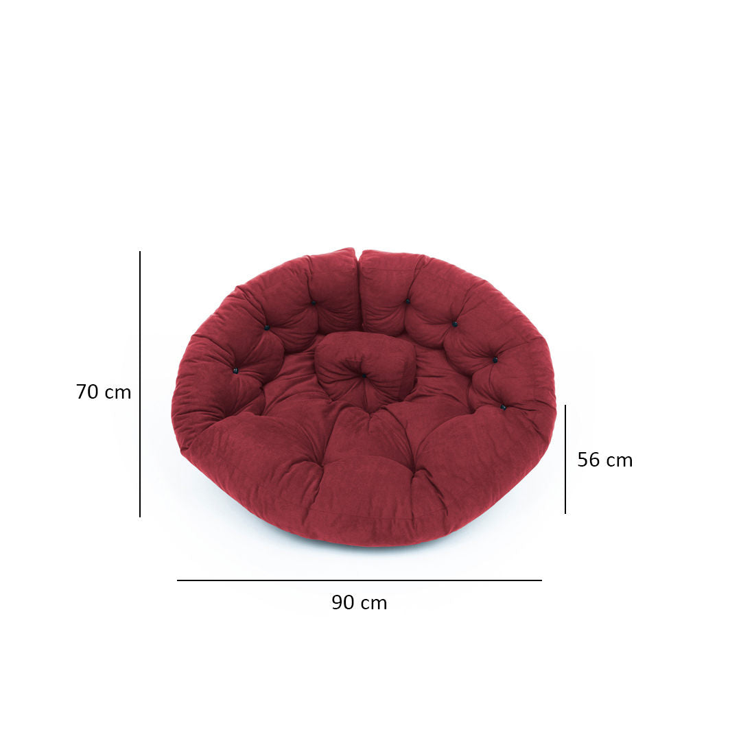 Taburet Kiku Large, Diverse culori, 90x56x70 cm - Bordo | SKU: 379VLV2503 | Taburet Kiku Large, 90x56x70 cm, varianta Bordo, produs pentru amenajarea locuinței, disponibil online în România la CasaMob
