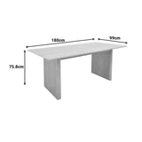 Masă dining Eleganza, MDF, Sonoma, 180x99x76 cm