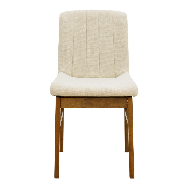 Scaun Dalby, Lemn de arbore de cauciuc, Crem-Nuc, 50x45x86 cm