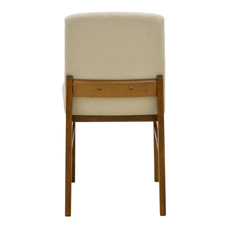 Scaun Dalby, Lemn de arbore de cauciuc, Crem-Nuc, 50x45x86 cm