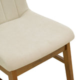 Scaun Dalby, Lemn de arbore de cauciuc, Crem-Nuc, 50x45x86 cm