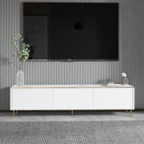 Comodă TV Imaj - Marble, White, White marble - Auriu, 180x35x45 cm