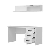 Birou Troy, Alb, 150x60x75 cm