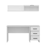 Birou Troy, Alb, 150x60x75 cm