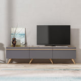 COMODA TV Amsterdam - Anthracite, Gri, 180x42x35 cm