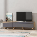 COMODA TV Amsterdam - Anthracite, Gri, 180x42x35 cm