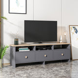 Comodă TV Oslo, Diverse culori, 150x36x47 cm - Antracit - Stejar | SKU: 382NRC1106 | Comodă TV Oslo, 150x36x47 cm, varianta Antracit - Stejar, produs pentru amenajarea locuinței, disponibil online în România la CasaMob
