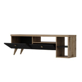 Comodă TV Parion, Diverse culori, 150x35x47 cm - Negru - Stejar | SKU: 382NRC1107 | Comodă TV Parion, 150x35x47 cm, varianta Negru - Stejar, produs pentru amenajarea locuinței, disponibil online în România la CasaMob
