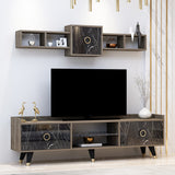 Comodă TV Rosa, Diverse culori, Diverse dimensiuni - Marble - 180x35x52 cm | SKU: 382NRC1117 | Comodă TV Rosa, varianta Marble - 180x35x52 cm, produs pentru amenajarea locuinței, disponibil online în România la CasaMob