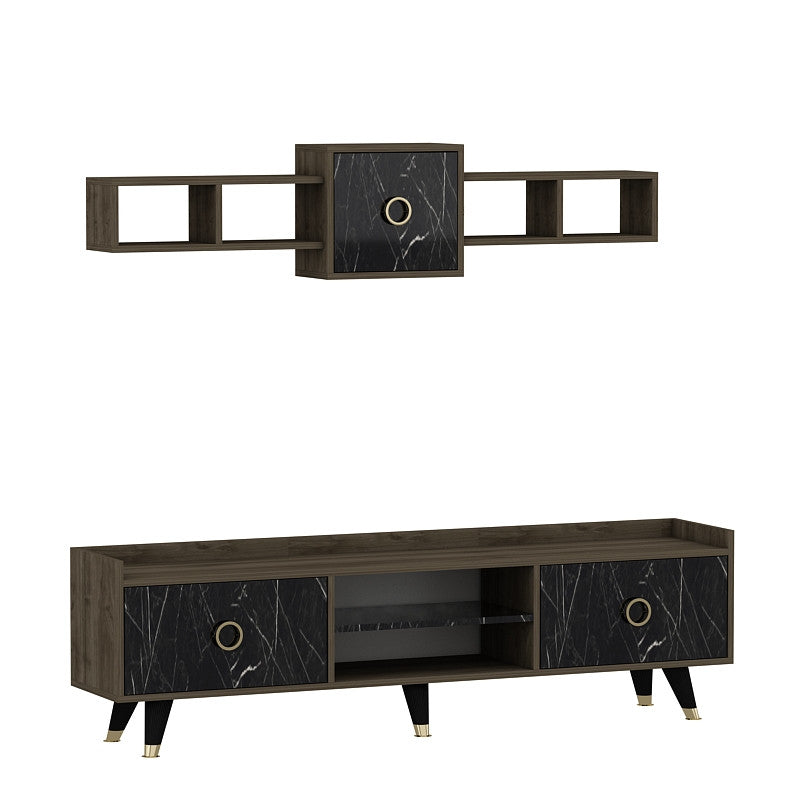 Comodă TV Rosa, Diverse culori, Diverse dimensiuni - Marble - 180x35x52 cm | SKU: 382NRC1117 | Comodă TV Rosa, varianta Marble - 180x35x52 cm, produs pentru amenajarea locuinței, disponibil online în România la CasaMob