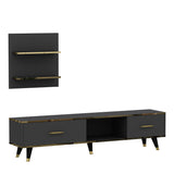 Comodă TV Aren, Diverse culori, 180x35x44 cm - Antracit | SKU: 382NRC1126 | Comodă TV Aren, 180x35x44 cm, varianta Antracit, produs pentru amenajarea locuinței, disponibil online în România la CasaMob