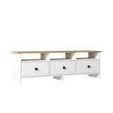 Comodă TV Oslo, Diverse culori, 150x36x47 cm - Alb - Sapphire | SKU: 382NRC1137 | Comodă TV Oslo, 150x36x47 cm, varianta Alb - Sapphire, produs pentru amenajarea locuinței, disponibil online în România la CasaMob
