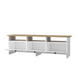 Comodă TV Oslo, Diverse culori, 150x36x47 cm - Alb - Sapphire | SKU: 382NRC1137 | Comodă TV Oslo, 150x36x47 cm, varianta Alb - Sapphire, produs pentru amenajarea locuinței, disponibil online în România la CasaMob