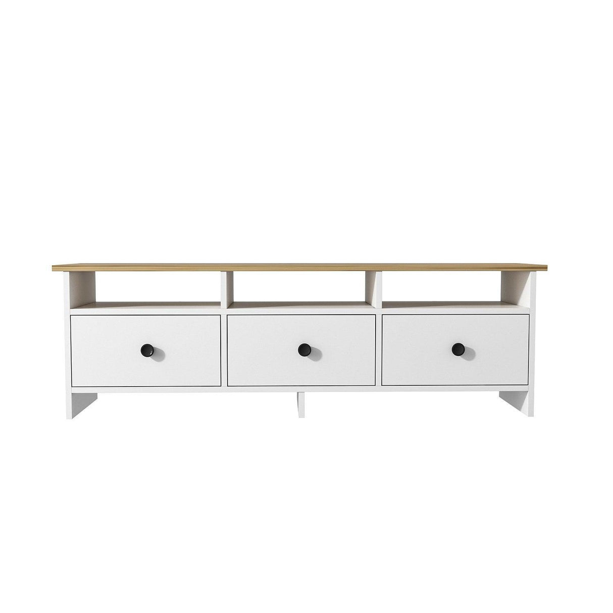 Comodă TV Oslo, Diverse culori, 150x36x47 cm - Alb - Sapphire | SKU: 382NRC1137 | Comodă TV Oslo, 150x36x47 cm, varianta Alb - Sapphire, produs pentru amenajarea locuinței, disponibil online în România la CasaMob