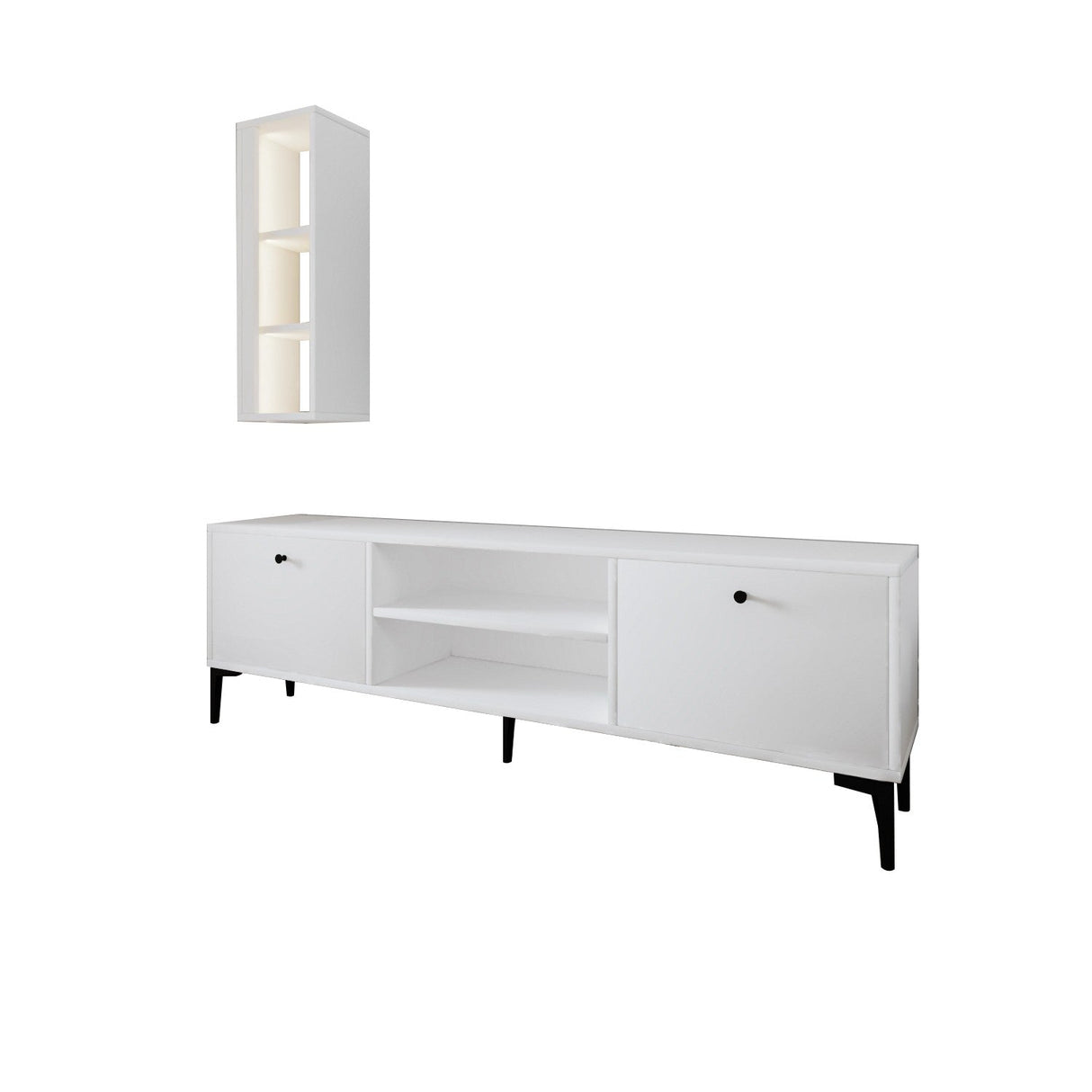 Comodă TV Bien, Diverse culori, 150x30x48 cm - Alb | SKU: 382NRC1140 | Comodă TV Bien, 150x30x48 cm, varianta Alb, produs pentru amenajarea locuinței, disponibil online în România la CasaMob