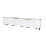Comodă TV Imaj - Marble, White, White marble - Auriu, 180x35x45 cm