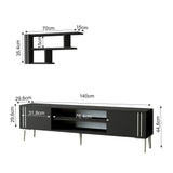Comodă TV Snow Set, Diverse culori, 140x30x45 cm - Antracit | SKU: 382NRC1147 | Comodă TV Snow Set, 140x30x45 cm, varianta Antracit, produs pentru amenajarea locuinței, disponibil online în România la CasaMob
