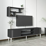 Comodă TV Snow Set, Diverse culori, 140x30x45 cm - Antracit | SKU: 382NRC1147 | Comodă TV Snow Set, 140x30x45 cm, varianta Antracit, produs pentru amenajarea locuinței, disponibil online în România la CasaMob