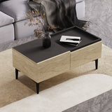 Măsuță de cafea Mia, Diverse culori, 92x45x39 cm - Travertin - Antracit | SKU: 382NRC1216 | Măsuță de cafea Mia, 92x45x39 cm, varianta Travertin - Antracit, produs pentru amenajarea locuinței, disponibil online în România la CasaMob
