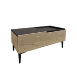 Măsuță de cafea Mia, Diverse culori, 92x45x39 cm - Travertin - Antracit | SKU: 382NRC1216 | Măsuță de cafea Mia, 92x45x39 cm, varianta Travertin - Antracit, produs pentru amenajarea locuinței, disponibil online în România la CasaMob