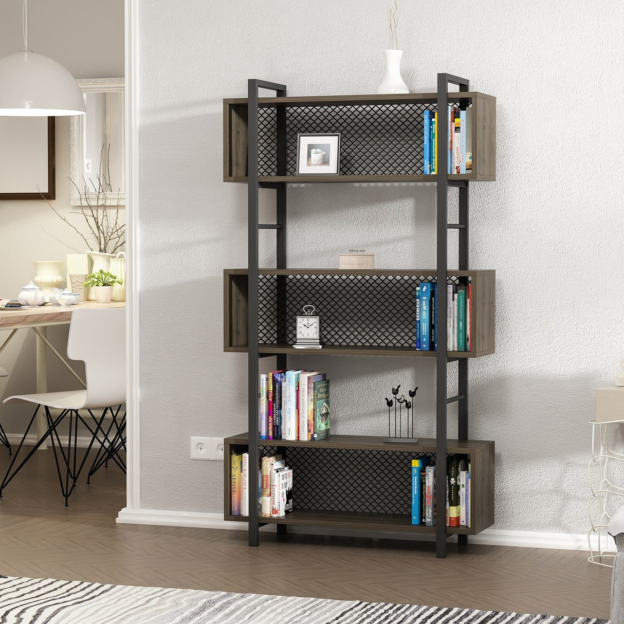 Bibliotecă Still, Nuc, 90x25x160 cm
