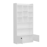 Bibliotecă Tokyo, Alb, 90x30x180 cm